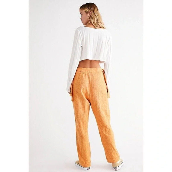 NWT Free People Beach Ty Sweater Pants Set Long Sleeve Crop Wide Leg Medium - Picture 8 of 12